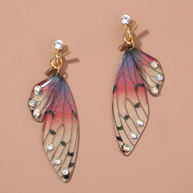 Resin Butterfly Wing Earrings