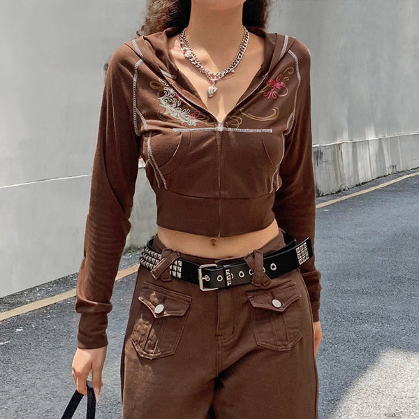 Print Short Pocket Hooded