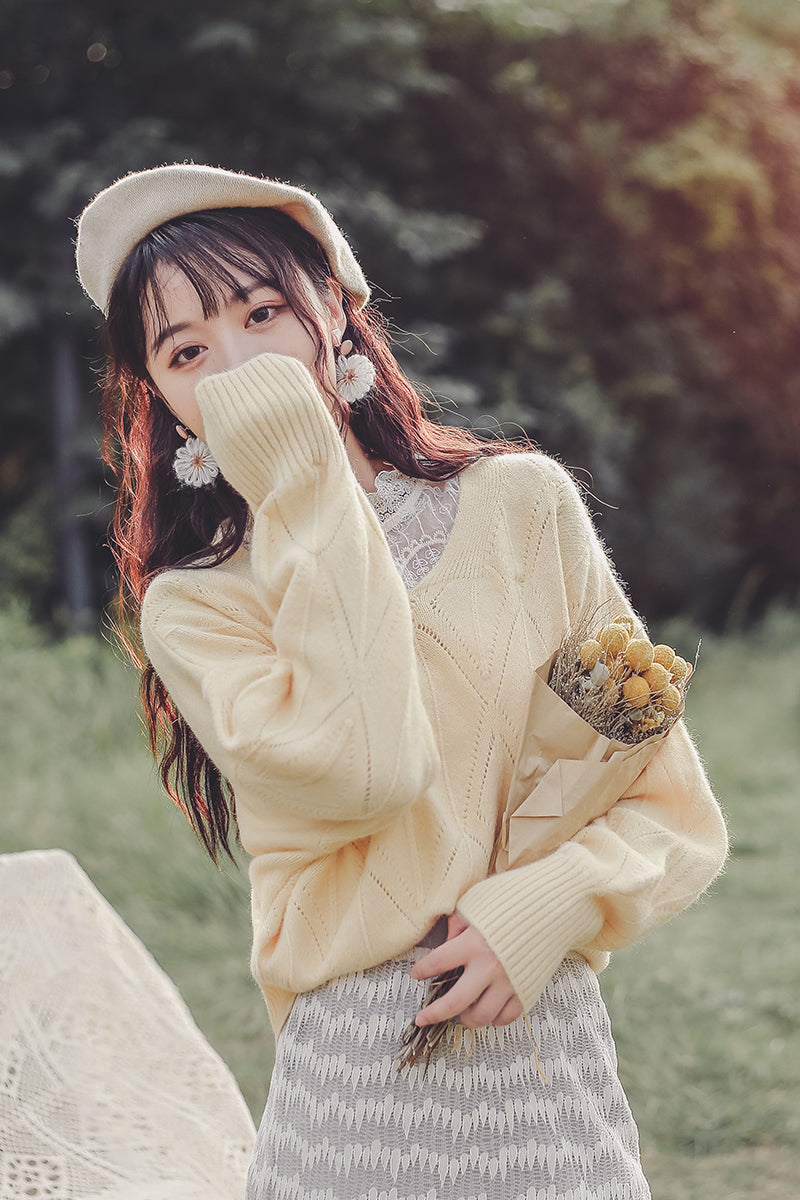 All-match Short Knit Sweater