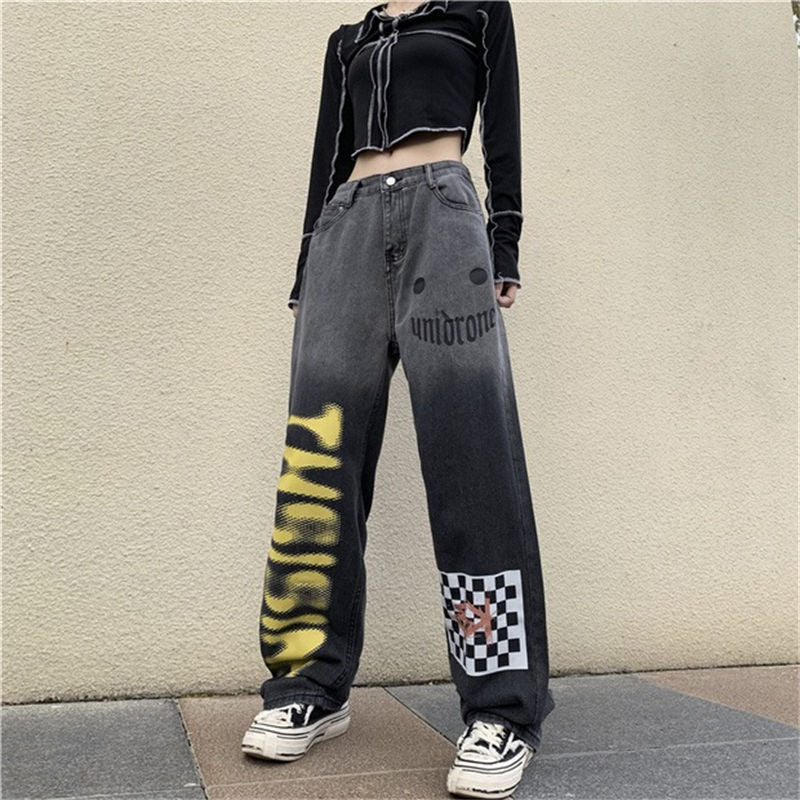 Trendy Harajuku Gradient Jeans