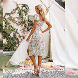 Short-Sleeved Mid-Waist Dress