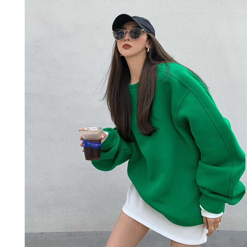 Round Neck Pullover Sweatshirt