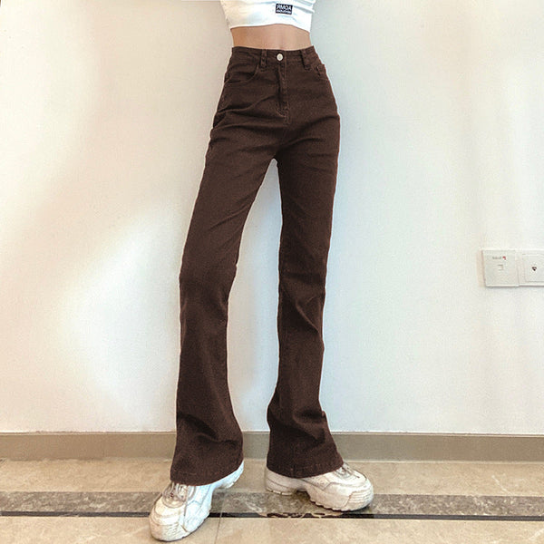 High-waisted Slim Hip Pants