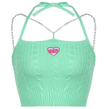 Candy-colored Woolen Chain Top