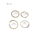 Simple Wavy Ring Five-Piece Set