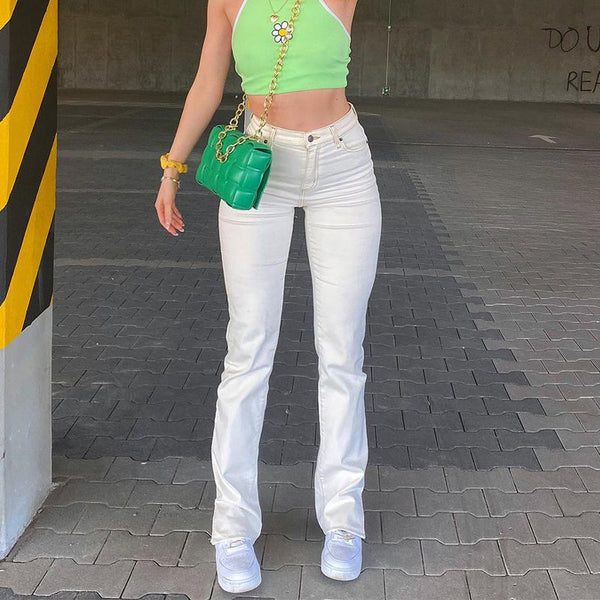 Trendy Drape High-waist Straight-leg Trousers