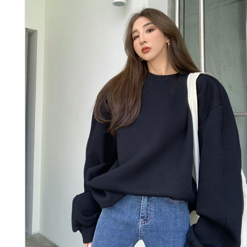 Round Neck Pullover Sweatshirt