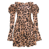 Fall Leopard Long Sleeve Dress