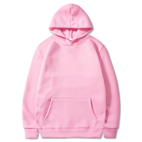 Oversized Solid Color Pullover Hoodie