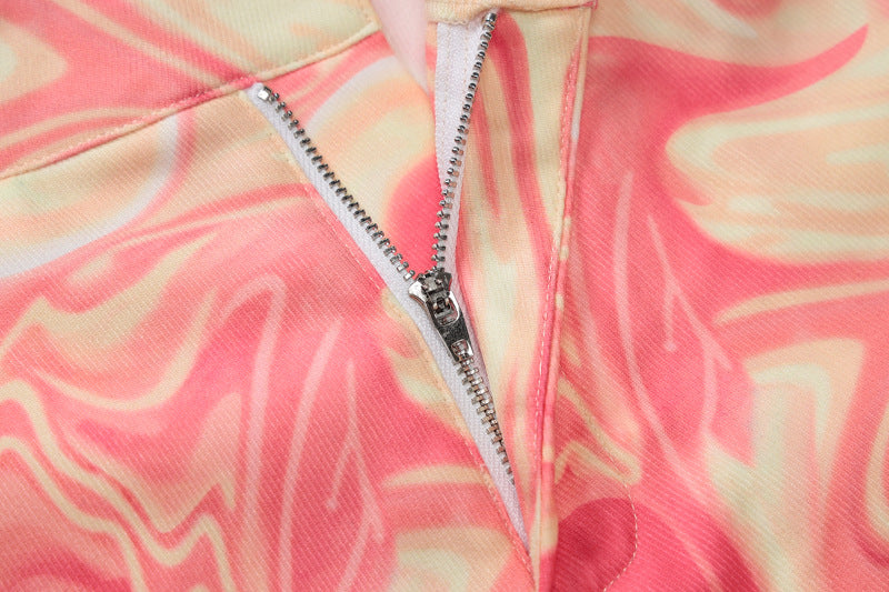 Printed Loose Casual Flare Pants