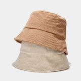 Women's solid color corduroy fisherman hat