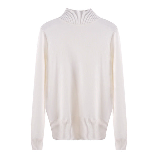 Half turtleneck knitted sweater