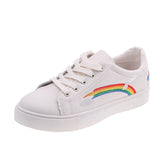 Rainbow white shoes