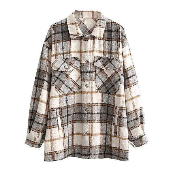 Large Plaid Woolen Shirt