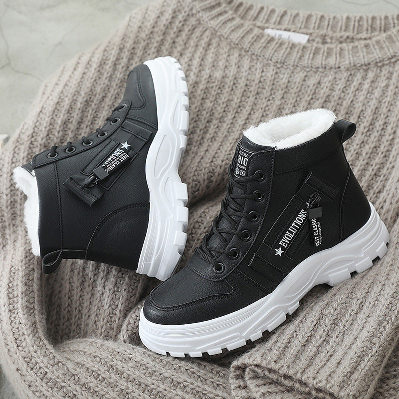 velvet snow boots cotton shoes