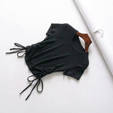 V-neck female short sleeve