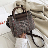 trend color contrast check small square bag