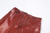 All-match fashionable casual Leather pants