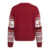 Christmas casual print knit sweater