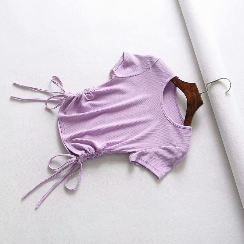 V-neck female short sleeve