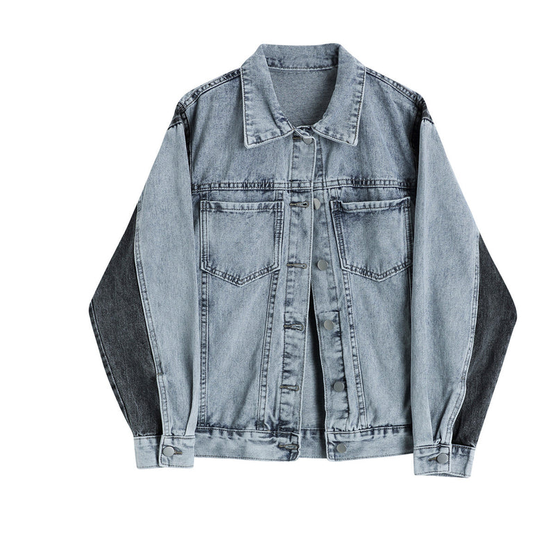 Contrast Color Stitching Denim Jacket