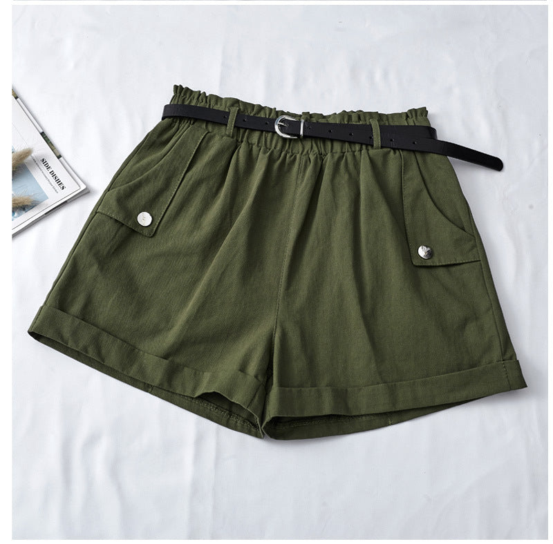 high waist curling hot pants