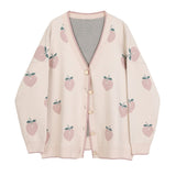 Loose outer wear peach sweater