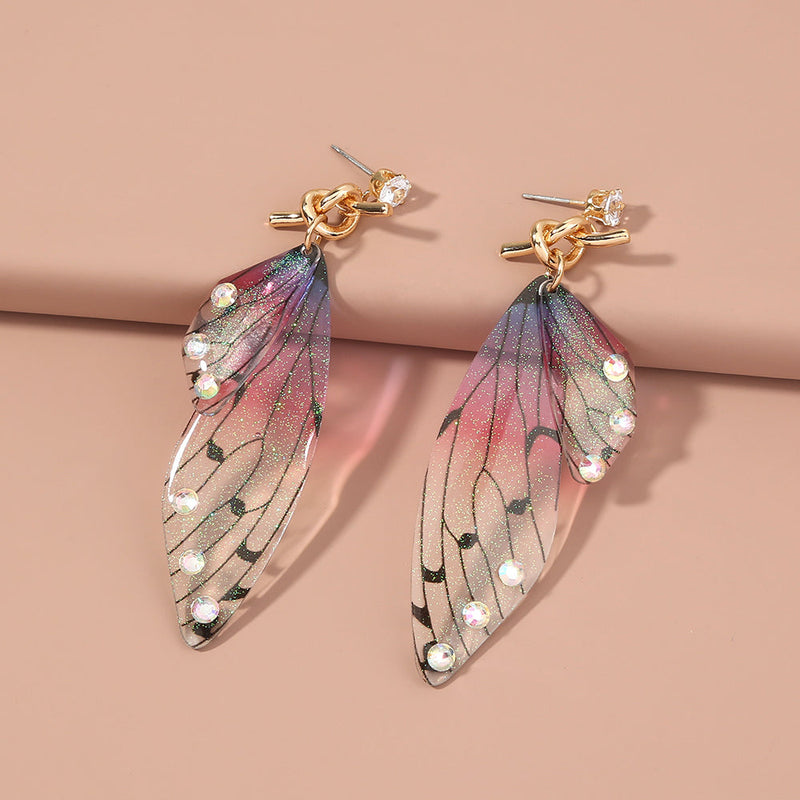 Resin Butterfly Wing Earrings