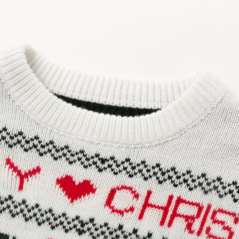 Christmas love deer pullover sweater