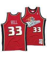Grant Hill Detroit Pistons Road 1998/99 Hardwood Classics Jersey - Red