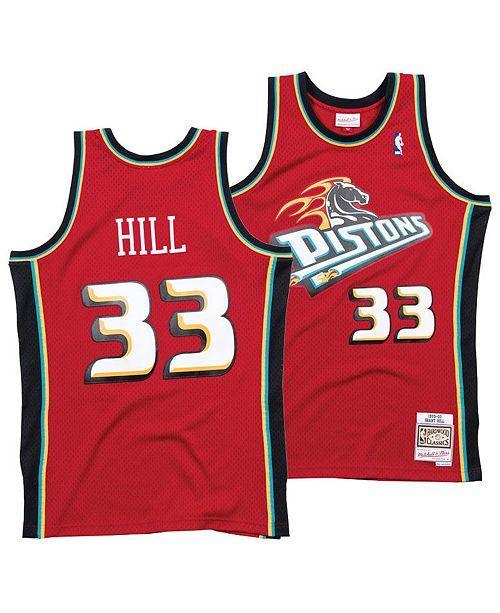 Grant Hill Detroit Pistons Road 1998/99 Hardwood Classics Jersey - Red