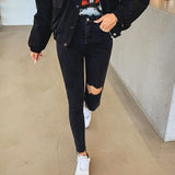 Sexy Stretch Frayed Jeans