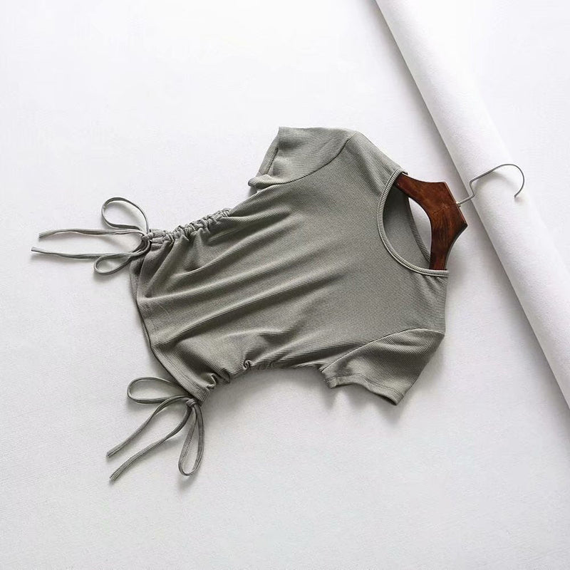 V-neck female short sleeve