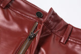 All-match fashionable casual Leather pants