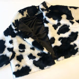 Black And White Cow Print Short Jacket
