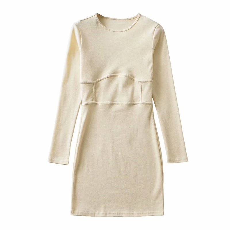 Round Neck Knitted Dress