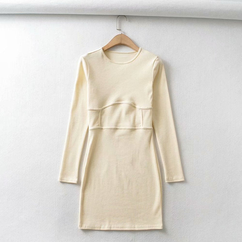 Round Neck Knitted Dress