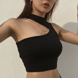 Sexy Women's Shoulder-Cut Sleeveless Shirt