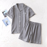 Crepe Short Sleeve Shorts Suit
