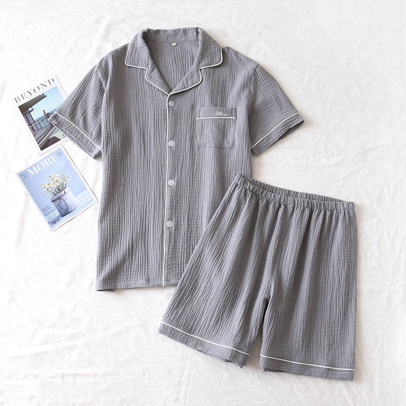 Crepe Short Sleeve Shorts Suit