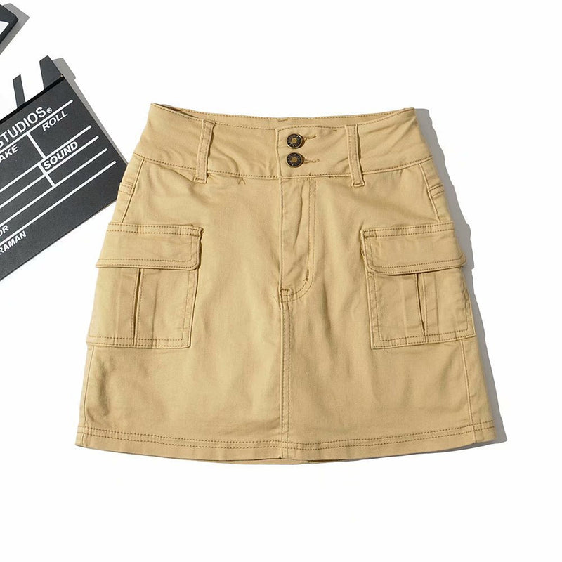 High Waist Bag Hip Tooling Skirt Denim Skirt