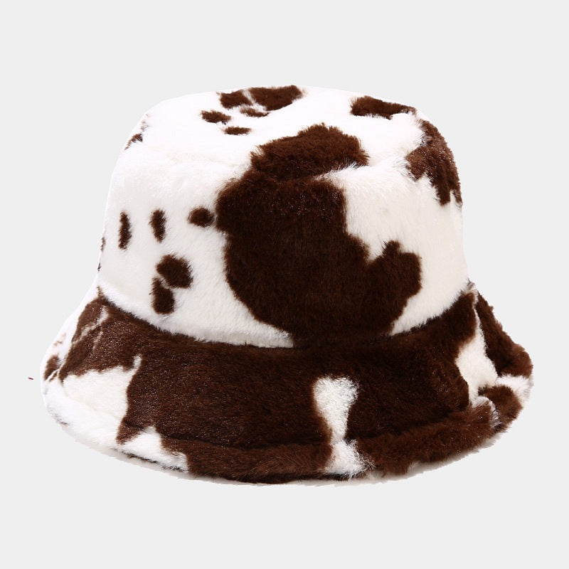 Short brim imitation mink velvet fisherman hat