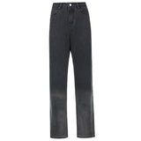 Vintage Gradient High-rise Straight-leg Jeans