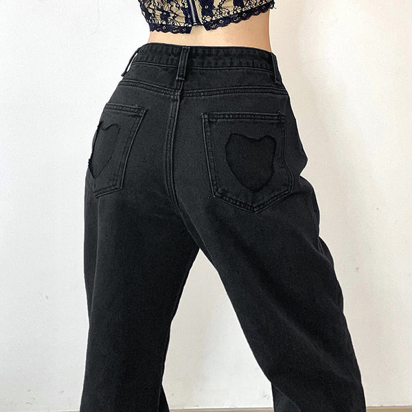 Vintage Gradient High-rise Straight-leg Jeans