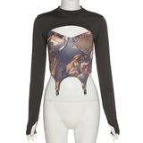 Two-piece Sling-neck Slim-fit Mini Vest