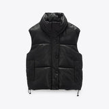 Black Cotton Padded Coat