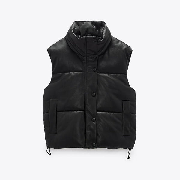 Black Cotton Padded Coat