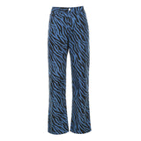 Zebra Print High-Rise Jeans