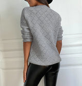 Sweet And Versatile Knitted Sweater With Lace