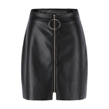 High Waist Leather Skirt